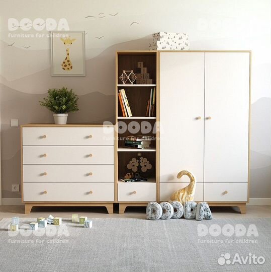 Шкаф Tofu детский для одежды от Dooda Монтессори