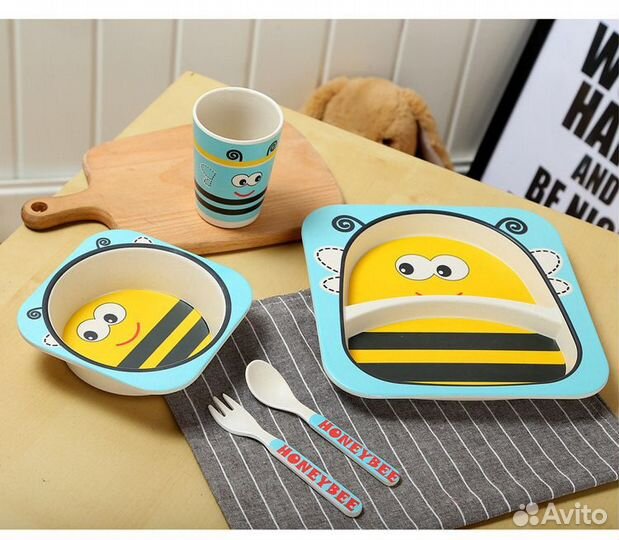 Детская посуда из бамбука