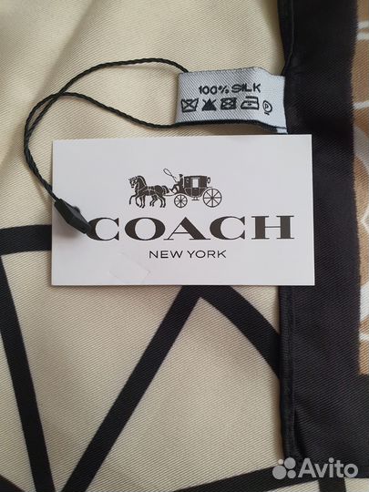 Coach платок шаль палантин шёлк