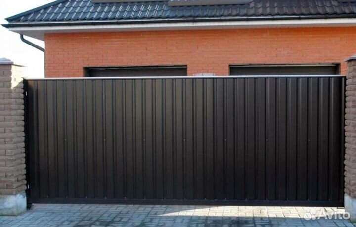 Откатные ворота от каркаса до монтажа