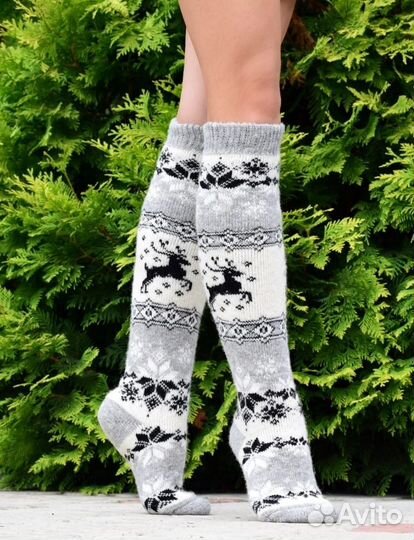 Женские шерстяные гольфы