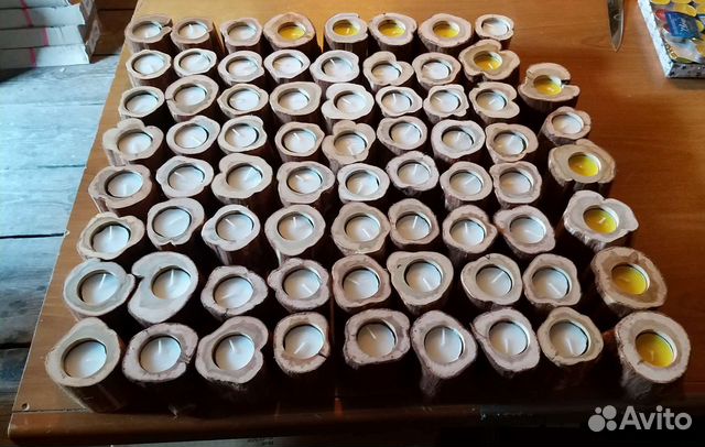 Подсвечники из можжевельника