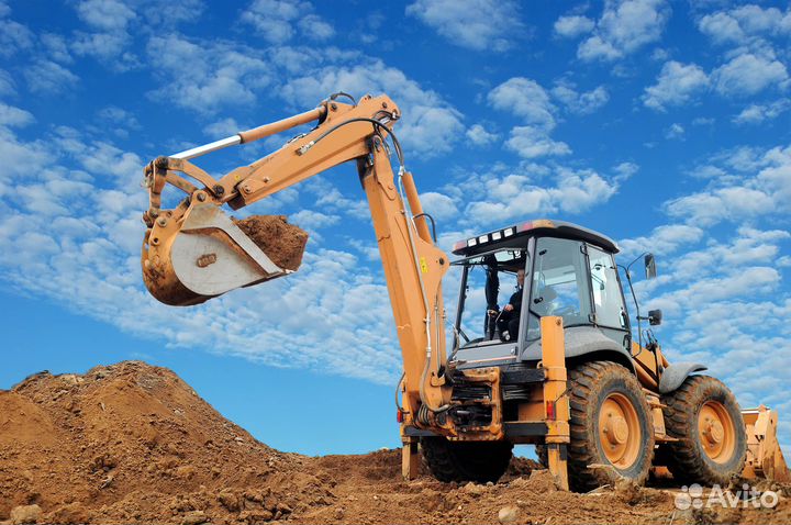 Услуги экскаватора, погрузчика. Аренда