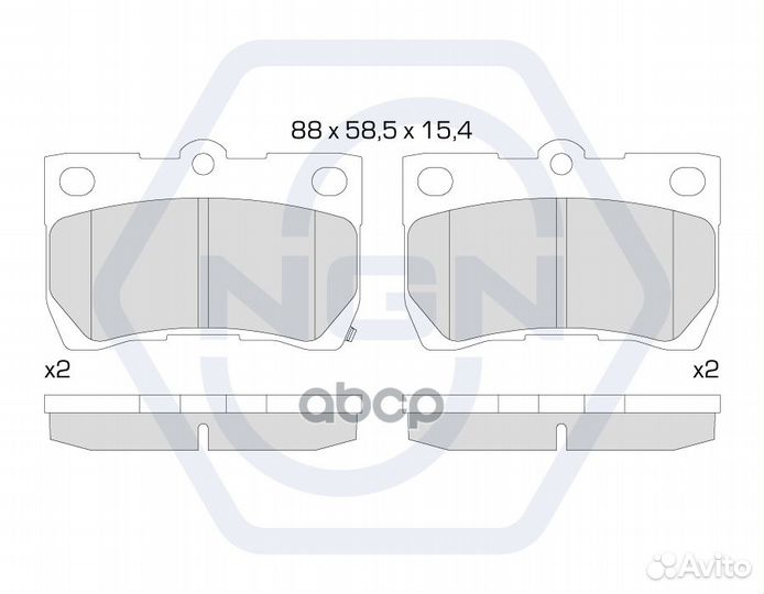 Колодки тормозные дисковые керамические зад