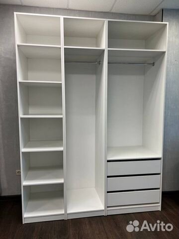 Шкаф гардероб белый гардеробная IKEA пакс