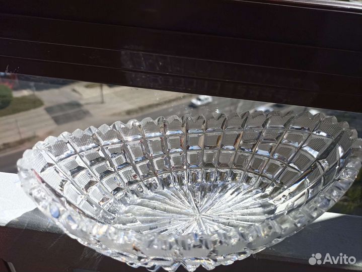 Ваза для фруктов, салатник, конфетница хрусталь