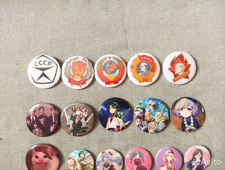 Значки СССР к-рор Genshin Impact, секай