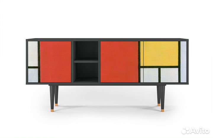 Тв-тумба T5 - Антрацит - Composition with Blue, Re