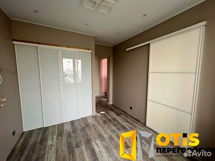 Стеклянная перегородка для зонирования