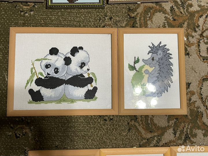 Картины вышитые бисером, крестиком, алмазные