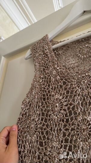 Вязаное пляжное платье