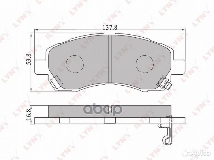 Колодки тормозные дисковые перед BD7105 LYN