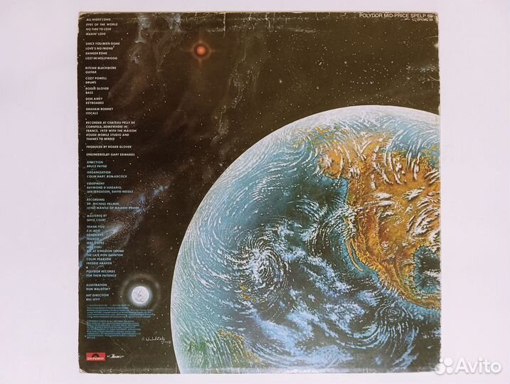 LP Rainbow - Down To Earth UK Polydor 1979г