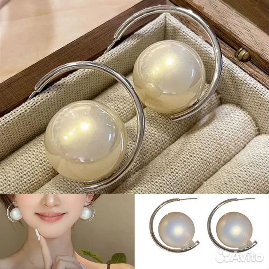 Новые серьги большие шары