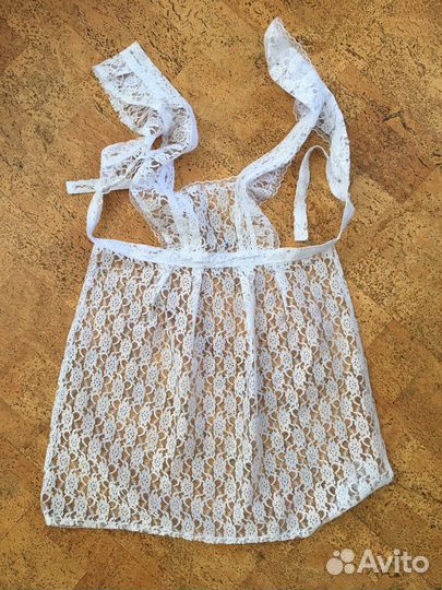 Белый школьный фартук