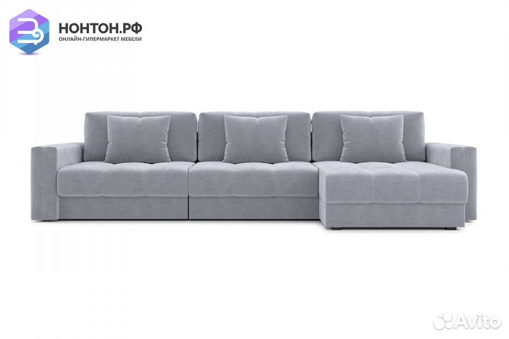 Диван угловой тик-так Монарх М2О1 серый