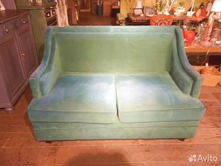 Диван велюр бирюзовый