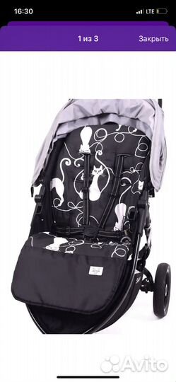 Матрас утепленный в коляску на флисе