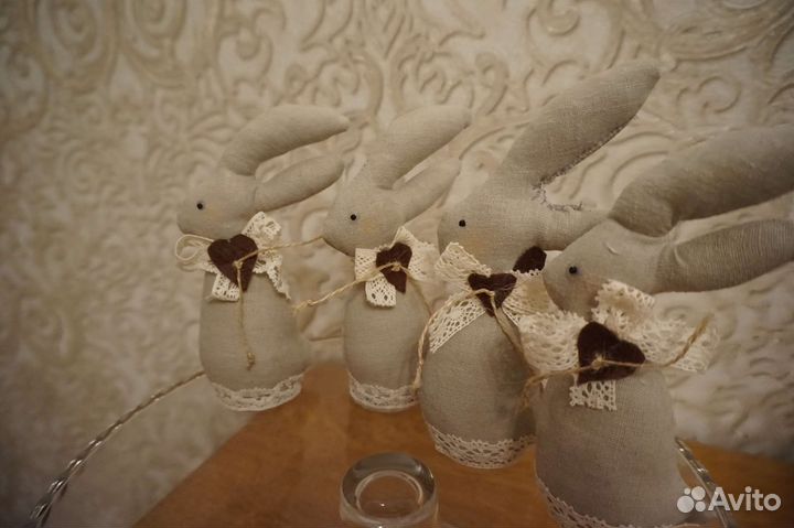 Пасхальные украшения зайцы