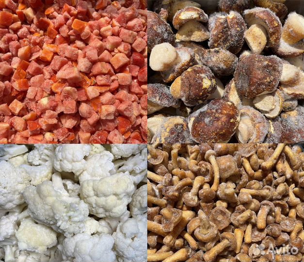 Замороженные ягоды, фрукты, овощи, грибы и др