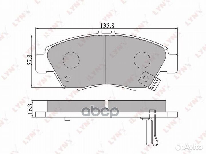 Колодки тормозные дисковые перед BD3406 LYN