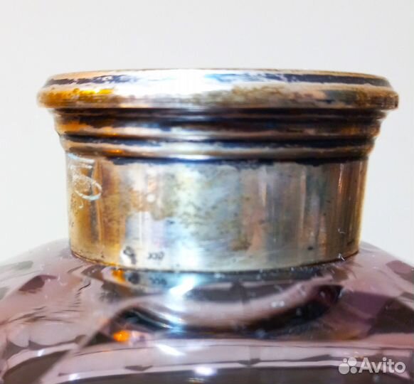 Хрустальный штоф с серебром