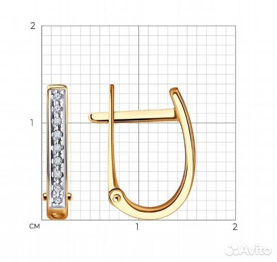 Серьги из красного золота Sokolov diamonds 1022206