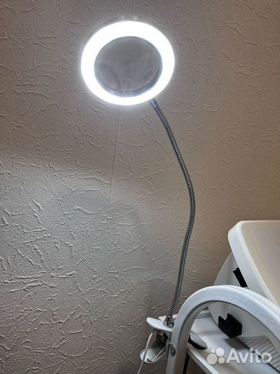 Лампа лупа настольная