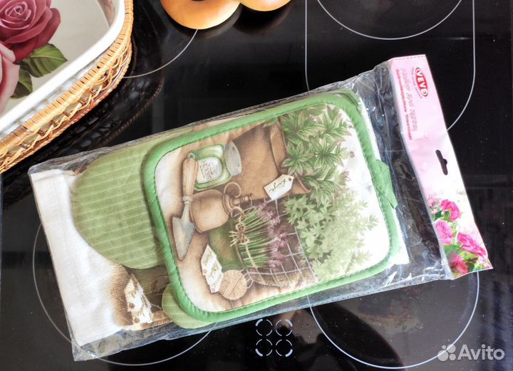 Варежка прихватка полотенце кухонное