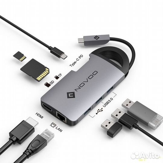 USB-концентратор novoo 8-в-1 Type-C