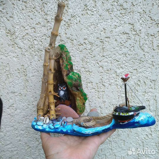 Дрифтвуд композиция,поделка в школу