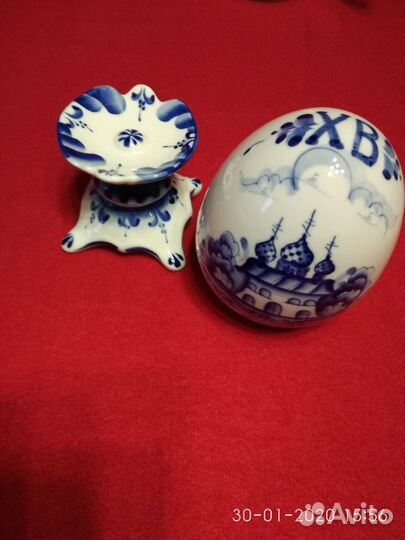 Статуэтка Пасхальное яйцо Гжель