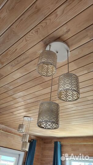 Люстра абажур потолочная белая