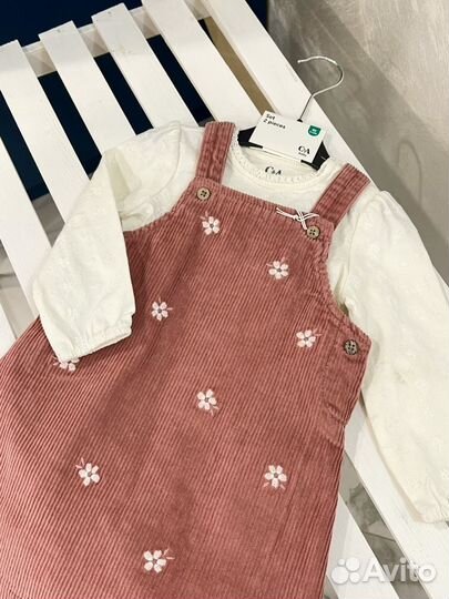 Сарафан и лонгслив 68 комплект на девочку платье