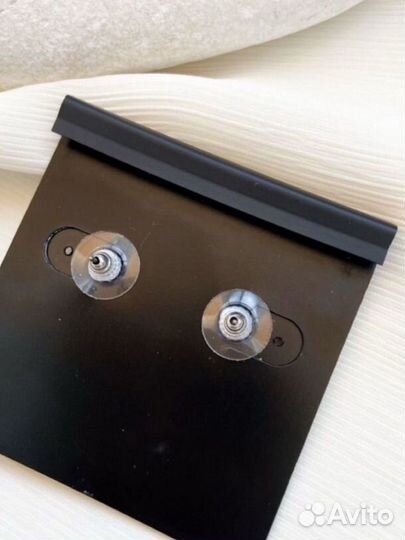 Новые серьги Dkny черная эмаль оригинал