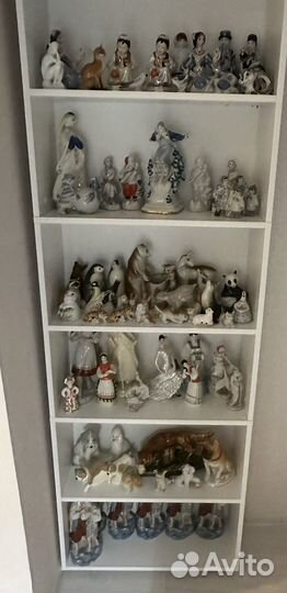 Фарфоровые статуэтки СССР разные девушки собачки