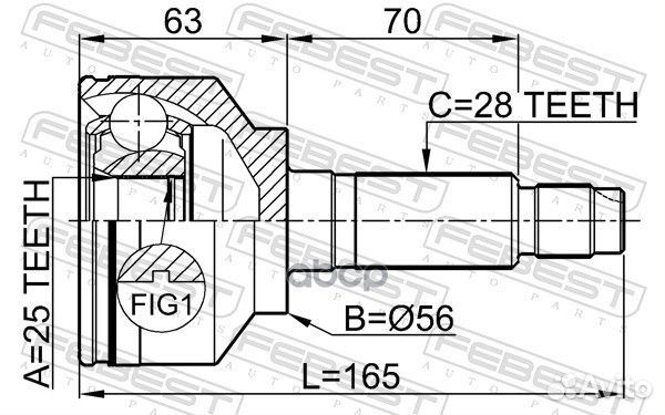 Шрус внешний перед прав/лев 2210SOR Febest