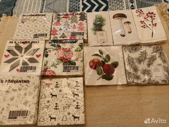 Салфетки бумажные Икеа и H&M