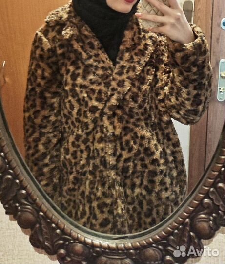 Шуба женская леопард 46 48