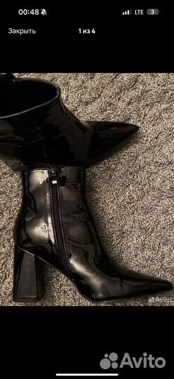 Ботиольны лакированные Zara 39