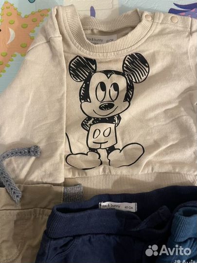 Вещи пакетом на мальчика 62-68 (0-3 мес)