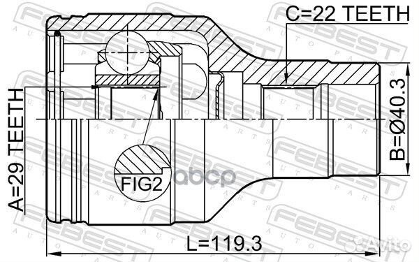 ШРУС внутр правый suzuki ignis RG413/RG415/RM41