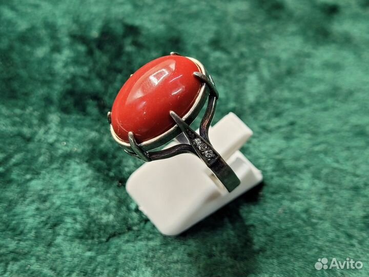 Кольцо перстень серебрение Камни / Красная пресня