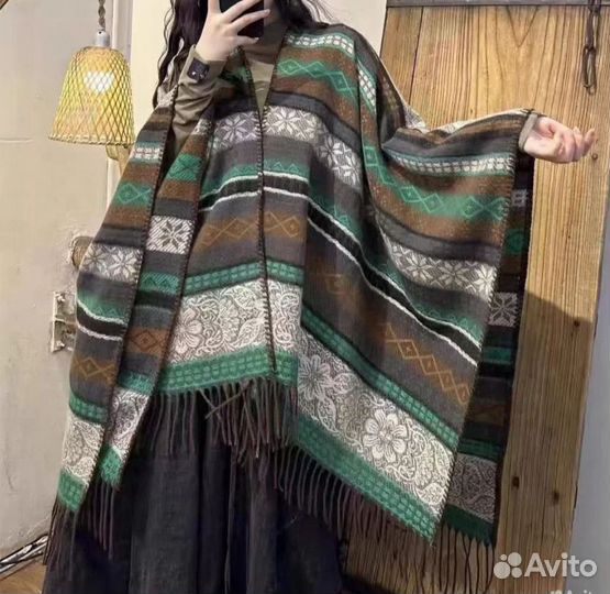 Пончо накидка