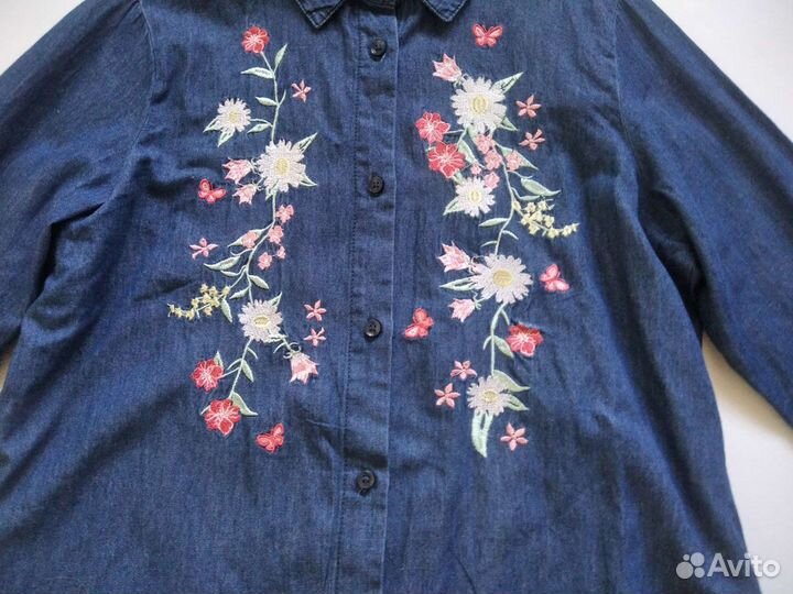 Джинсовая рубашка 152 на девочку 11 12лет Германия