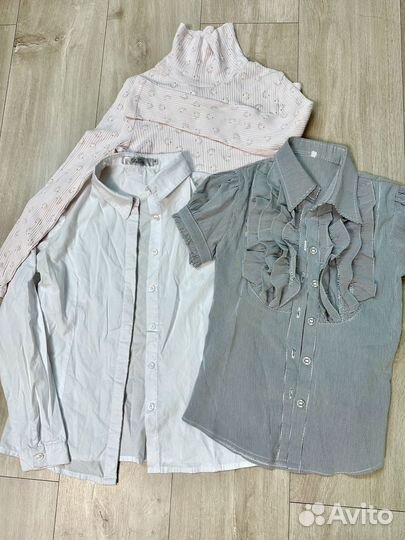 Блузки школьные 140-146-152