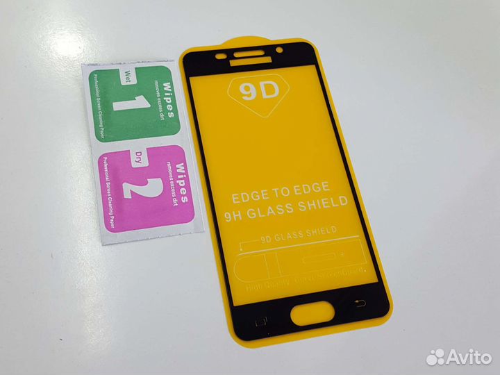 Защитное стекло на Samsung Galaxy A3 2016 Чёрное