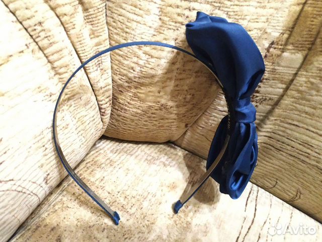 Ободок детский с бантом и камнями