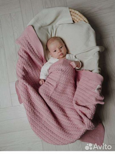 Вязанный плед для малыша новый