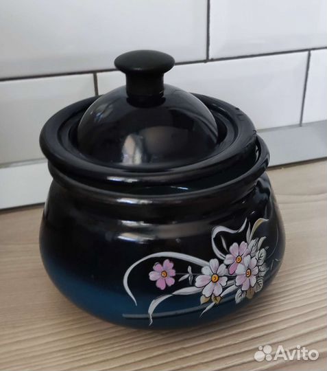 Сахарница эмалированная